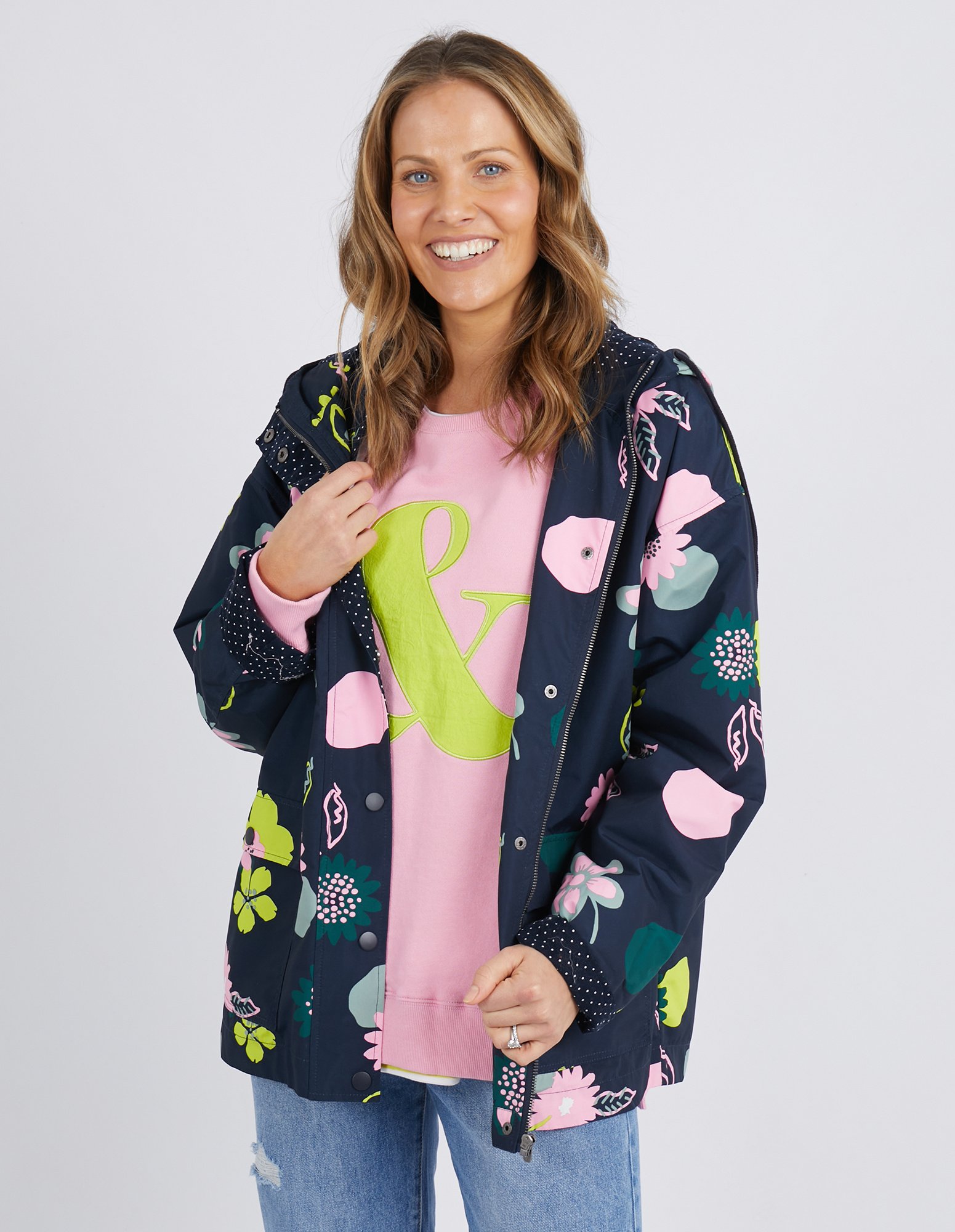 Patterned on sale raincoat womens