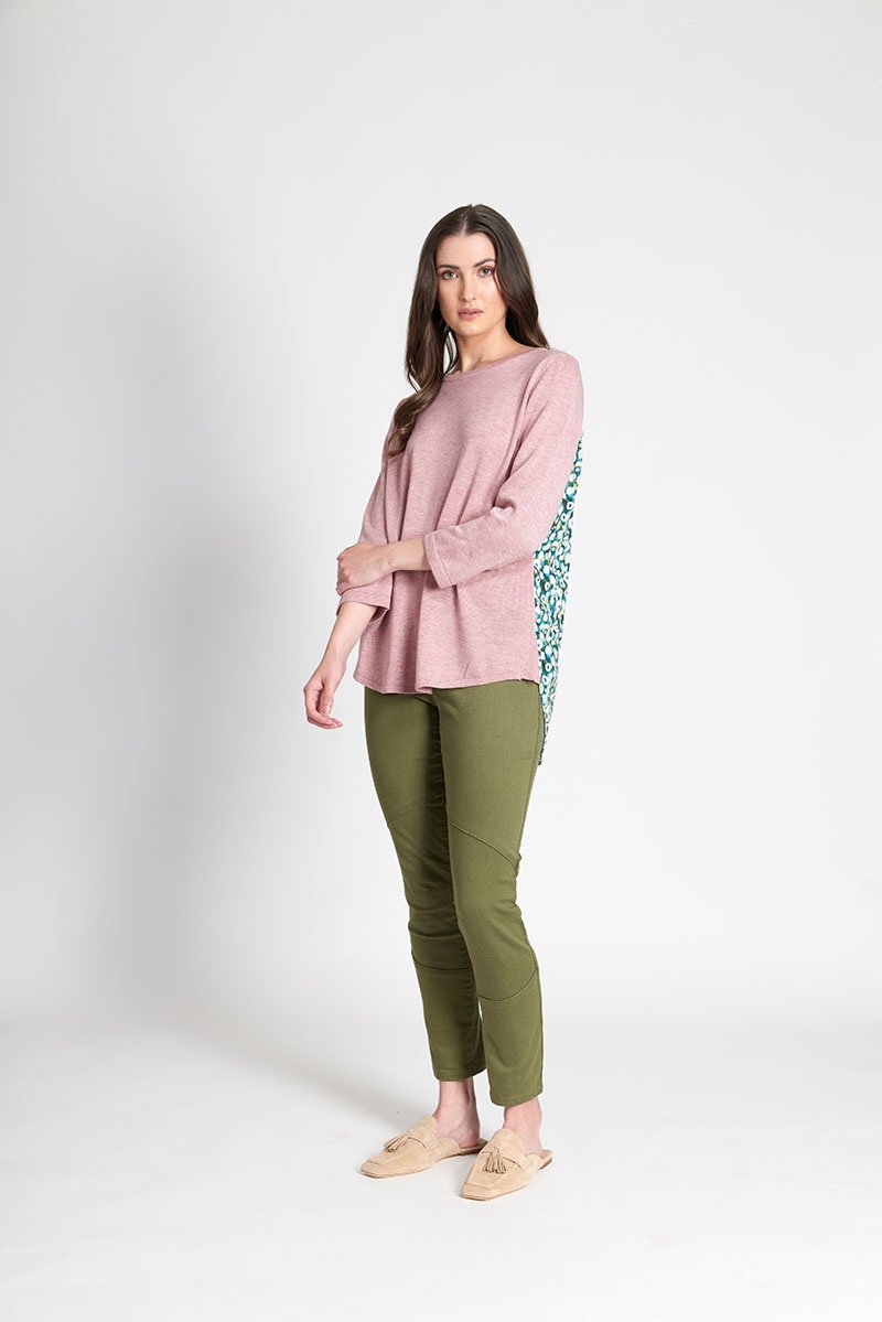 Contrast Woven Back Women's Top Memo Clothing Buy Memo Clothing