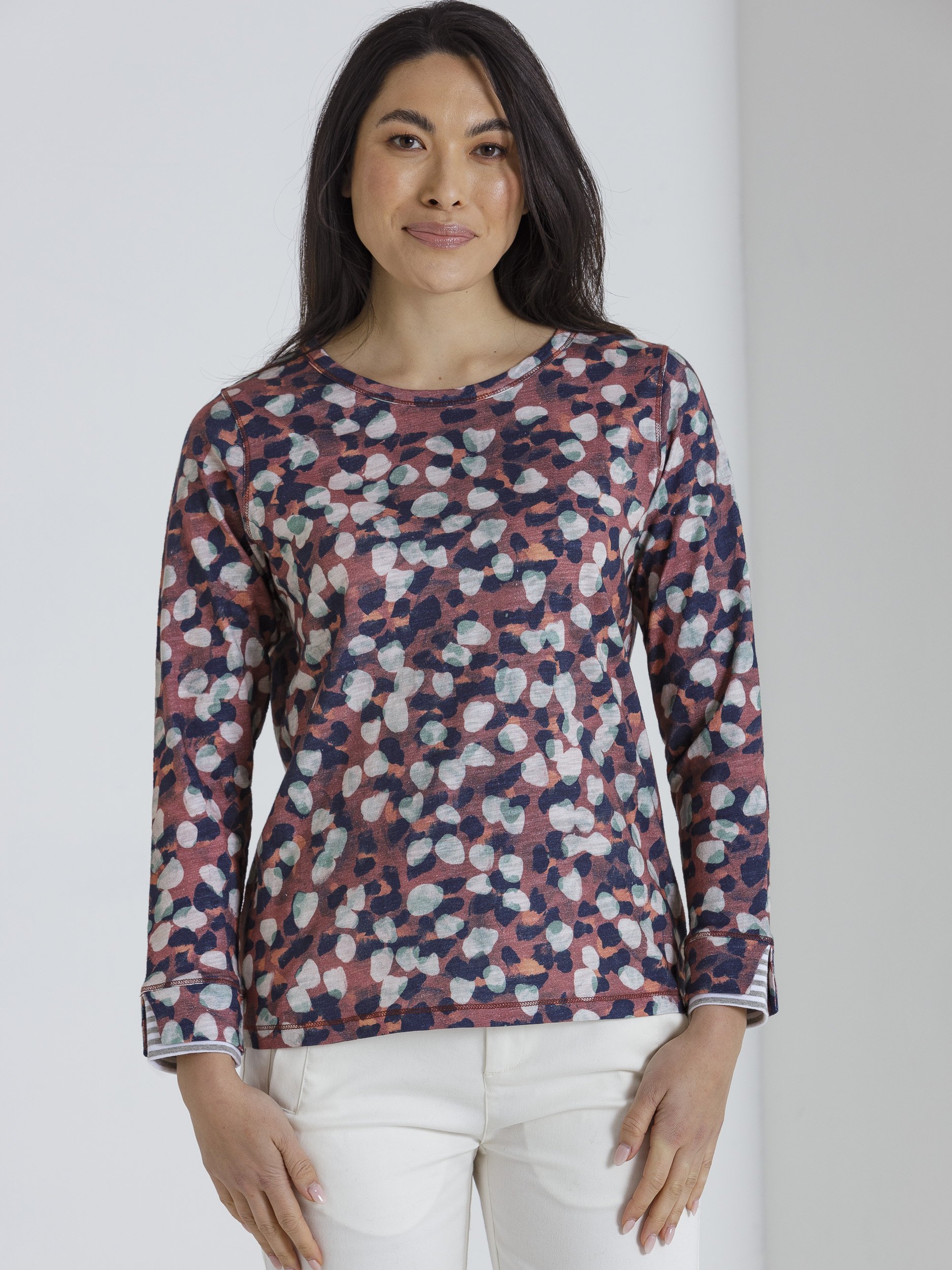 L S Striped Print Women s Top Marco Polo Buy Marco Polo