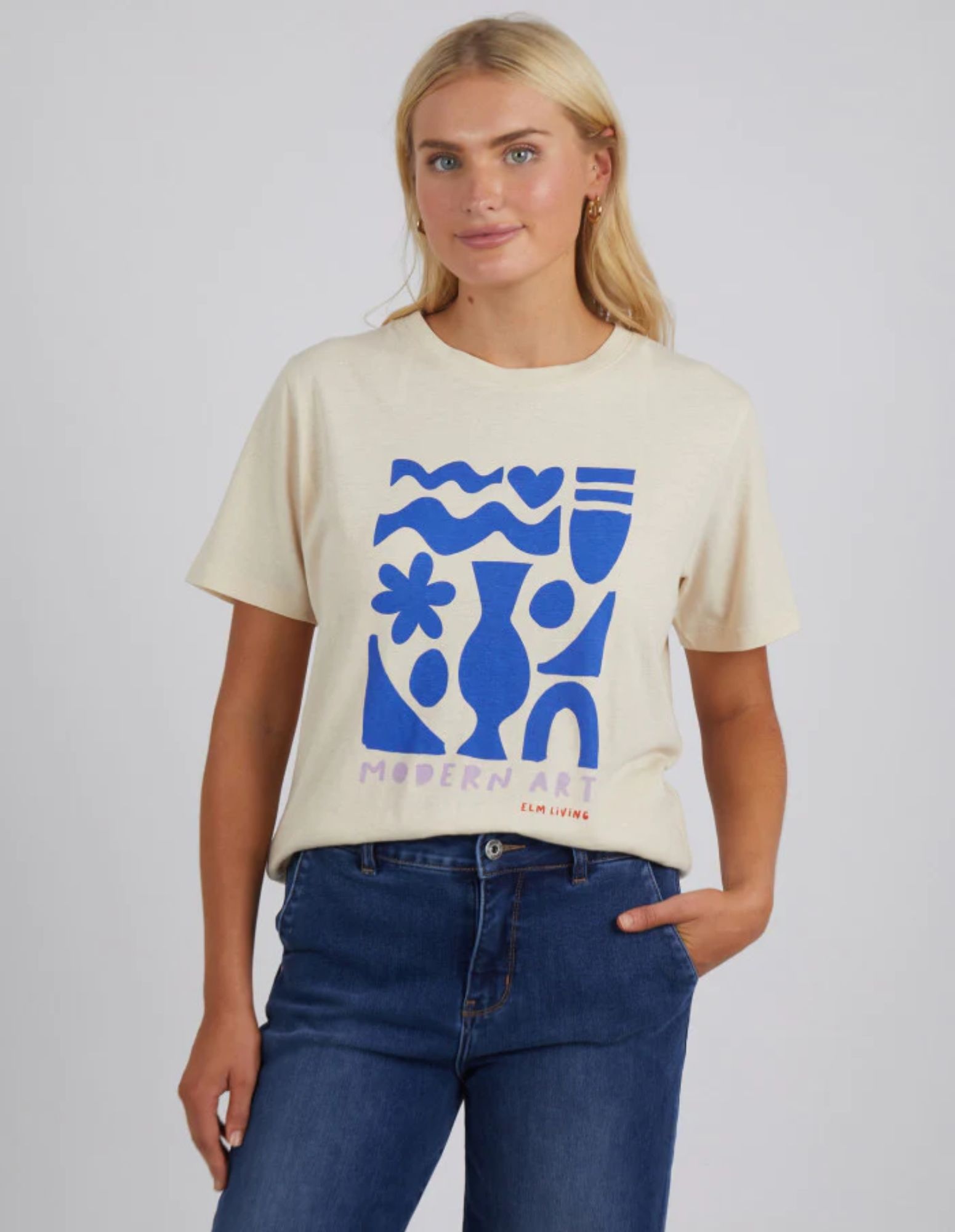 Modern Art Women s Tee Elm Buy Elm Lifestyle Clothing Online Identity Clothing NZ ELM S23