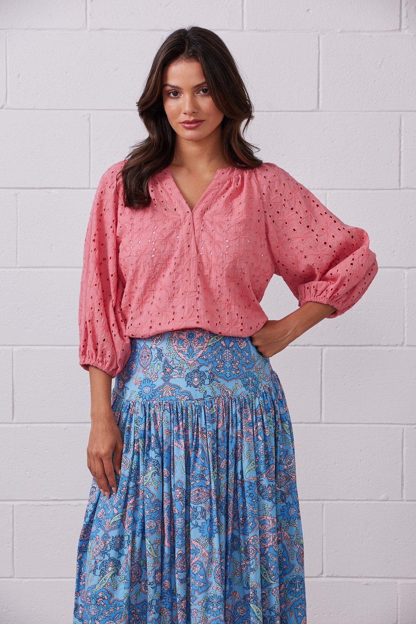 Eloise Embroidery Blouse 6446