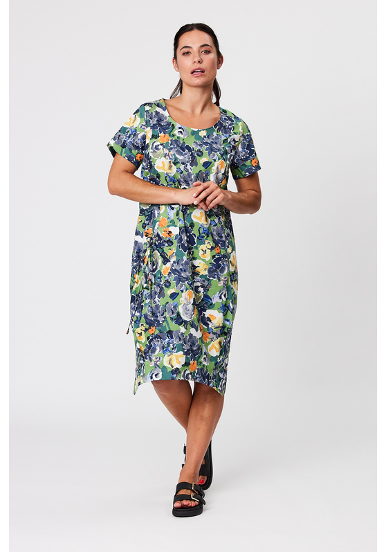 Bubble Hem Print Dress