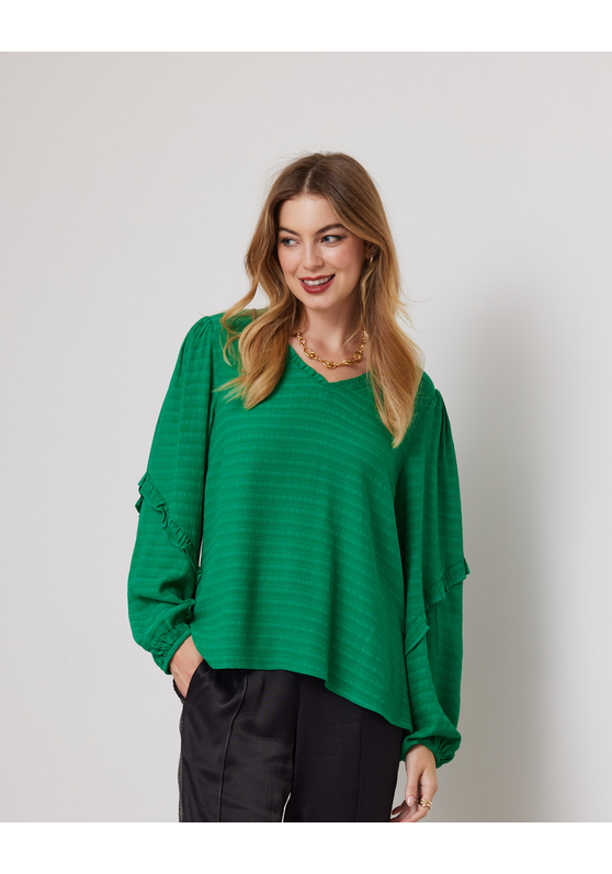 Bijou Ruffle Sleeve Women's Top