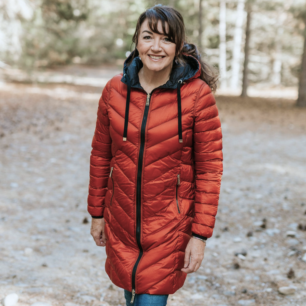Arnie Women s Reversible 90 10 Down Coat Moke Apparel Buy Moke Apparel Online Identity Clothing NZ MOKE W24