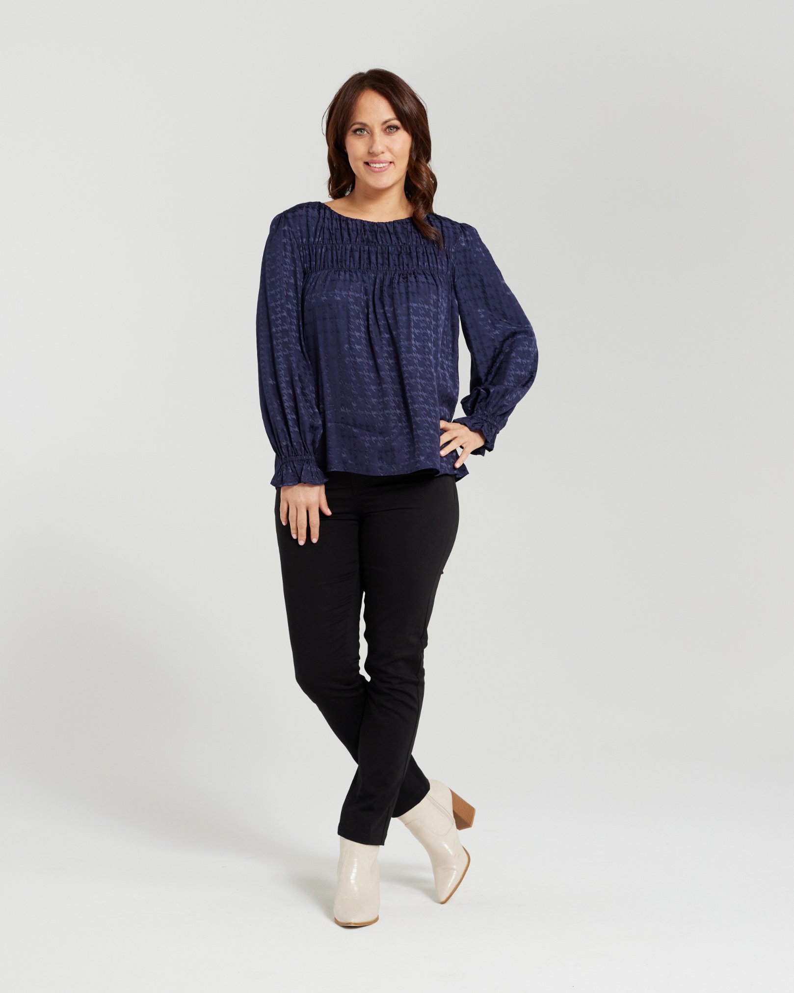 Zafina Isadora Top - Plaid Night