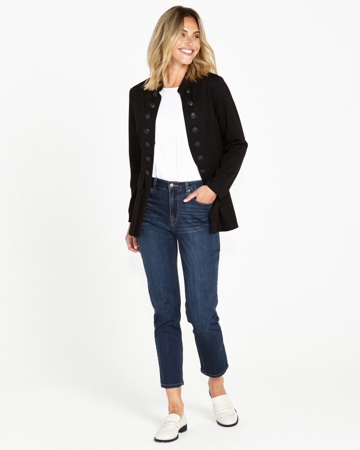 Sammie Collarless Women s Military Jacket Betty Basics Buy Betty Basics Online Identity Clothing NZ BETTY BASICS W24
