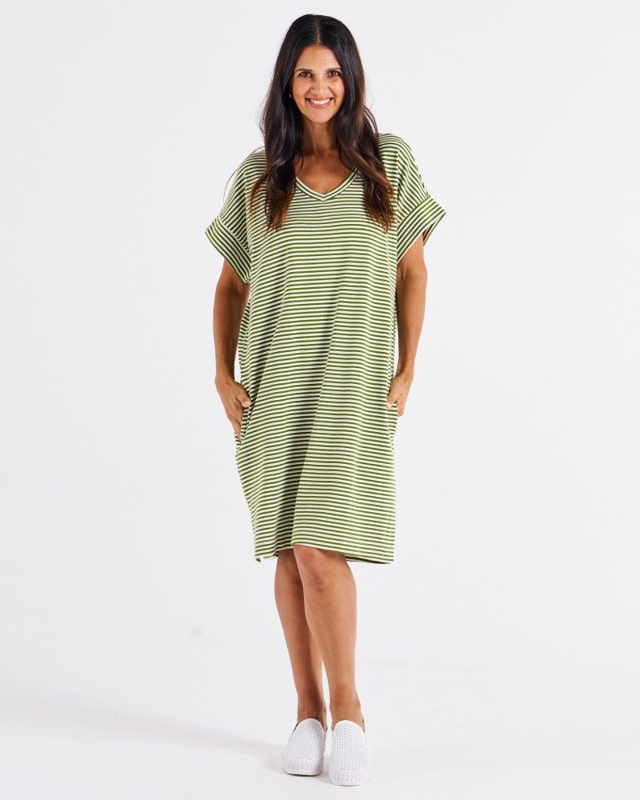 Elise V Neck Rib Dress Betty Basics Buy Betty Basics Online Identity Clothing NZ BETTY BASICS S24