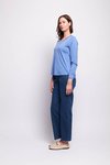 Fold V Neck Top