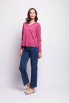 Fold V Neck Top