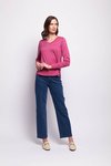 Fold V Neck Top