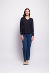 Fold V Neck Top