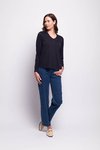 Fold V Neck Top