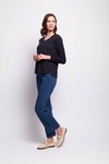 Fold V Neck Top