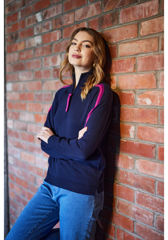 Newport Andre Half Zip Merino Jumper