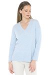 V Neck Rib Detail P/Over