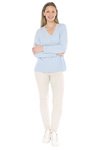 V Neck Rib Detail P/Over