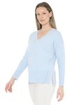 V Neck Rib Detail P/Over