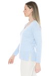 V Neck Rib Detail P/Over