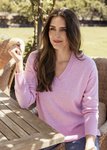 V Neck Rib Detail P/Over