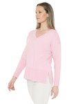V Neck Rib Detail P/Over