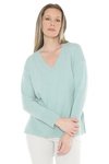 V Neck Rib Detail P/Over