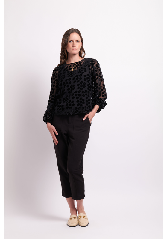 Oh Three Burnout Velvet Top
