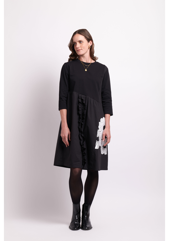 Foil Contrast Fun Dress 