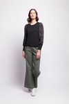 Contrast Sleeve Top