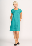 Fringe Scoop Neck Dress