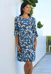 Fluted Sleeve Shift Dress