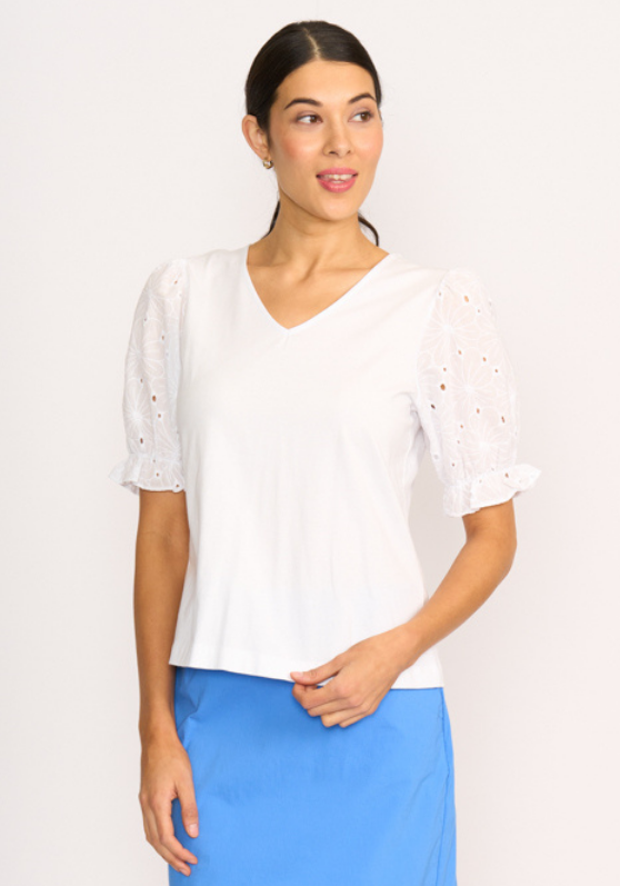 Esplanade Contrast Sleeves Top
