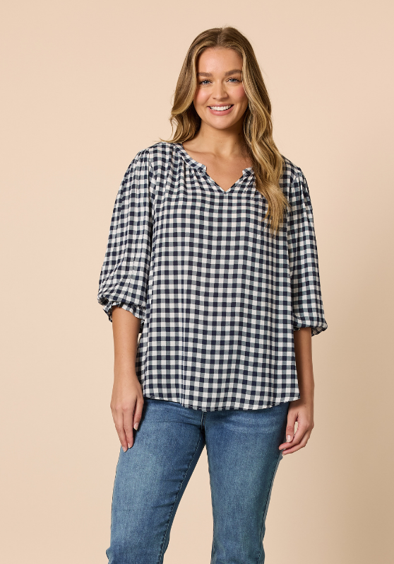 Threadz Gingham Check Top
