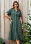 Seam Detail Shirt Dress