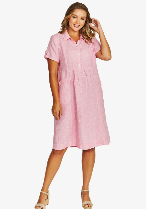Jump Mini Check Collar Dress