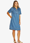 2 Pkt Soft Denim Dress