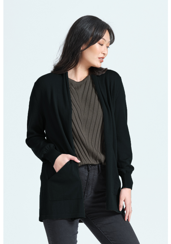 OPEN FRONT LONG CARDIGAN