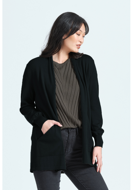 OPEN FRONT LONG CARDIGAN